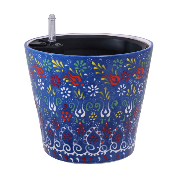 Madam Sophia Concept Handmade Ceramic Self-Watering Flower Pot 8-inch Unique