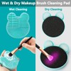 TailaiMei 2 Pack Makeup Brush Cleaning Mat with Color Removal
