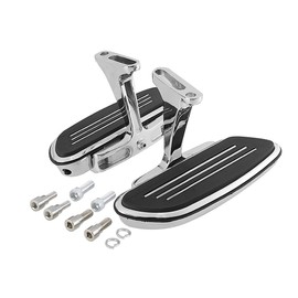 XFMT Motorcycle Chrome Passenger Footboard Floorboard with Mount Bracket For Harley Streamline Style Touring Road King Street Glide Road Glide Electra Glide Ultra Classic 1993-Later