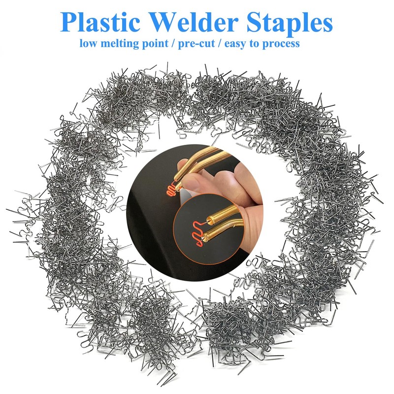 1000pcs Plastic Welder Staples,0.6mm Plastic Welding Staples,Wave Hot Staple Welding