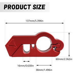 Motorcycle CNC Handlebar Lock Grip Adjustable Helmet Locks Anti Theft Device for Throttle Dirt Bicycle Moped Scooter Lock ATV & Motorcycle Accessories(Red)