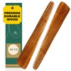 2 Piece Teak Wood Spatula for Cooking, 12 Inch Flat