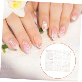 Mikinona 6sheets Embossed Nail Art Stickers Flower Stickers for Nails Women Art Supplies