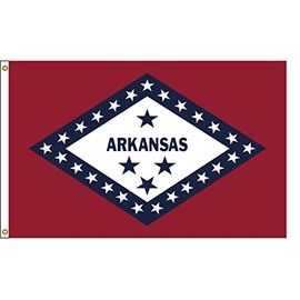 Arkansas 4ftx6ft Nylon State Flag 4x6 Made In USA 4'x6'