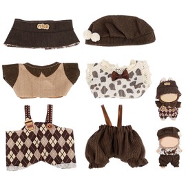 2 Sets Knitted Doll Clothes, Western Cowboy Style Outfits Exquisite Cute Clothes Accessories Toy Clothing for 6.69 Inch Doll