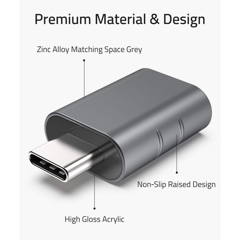Syntech USB C to USB Adapter(2 Pack), USB-C Male to