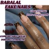 BABALAL Press on Nails Medium Square Fake Nails French Tip