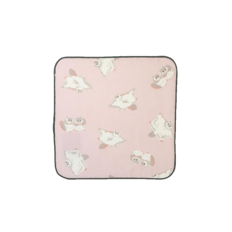 [Mini Towel] Gauze Towel/Momonga Pink Friends Hill, One-sided Gauze Handkerchief