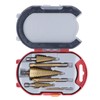3Pcs Step Drill Bit Hex Shank Straight Grooved HSS Ti