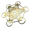 METAL ARTEM Metatron's Cube Copper Plate – 4 Inch Gold-Plated
