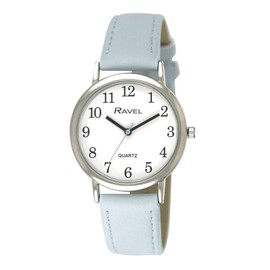 Ravel Pastel-Coloured Everyday Watch for Women, Analogue Quartz Movement, R0137, blue, Strap.