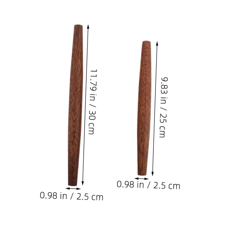 OHPHCALL 2pcs Small Wooden Rolling Pins Nonstick Kitchen Tools for
