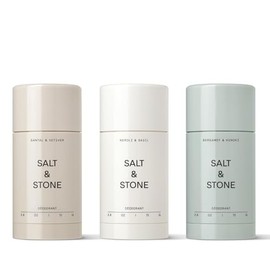 Salt & Stone - Trío Desodorante Natural Extra Fuerte (Santal, Lavanda y Salvia, y Bergamota y Eucalipto).