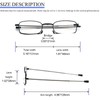 3 Pack Folding Reading Glasses with Keychain Compact Bags Women