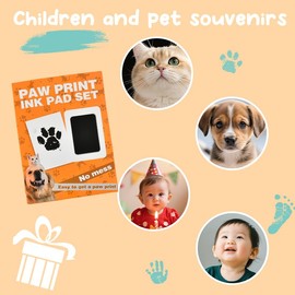 Cat and Dog Paw Print Handprint and Footprint Pet Frame Commemorative Printing Dog Frame Cat Pet Paw Print Impression New Born Decoration Frames Pregnancy After Birth Souvenirs Diy Pets Prints Gifts