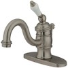 Kingston Brass KB3408PL Victorian 4-Inch Centerset Lavatory Faucet with Porcelain