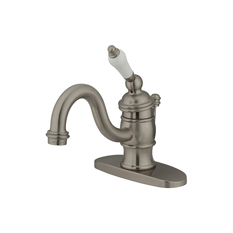 Kingston Brass KB3408PL Victorian 4-Inch Centerset Lavatory Faucet with Porcelain