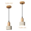 LBSQJ Modern Pendant Lights Cement White Chandelier Wooden Ceiling Lamps