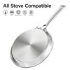 COOKER KING 11" Stainless Steel Crepe Pan, Everyday Flat Skillet