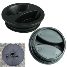 BMIROAMDFE 2 Pieces Umbrella Base Stand Cover Water Inlet Lid Water Filling Port Cover for Umbrellas Water Fillable Base Black