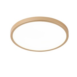 Wheatronic Gold LED Flush Mount Ceiling Light Fixture, 12inch 28W 5000k Daylight LED Ceiling Light, Ultra Slim Flush Mount for Bedroom, Living Room, Dining Room, Kitchen, Hallway