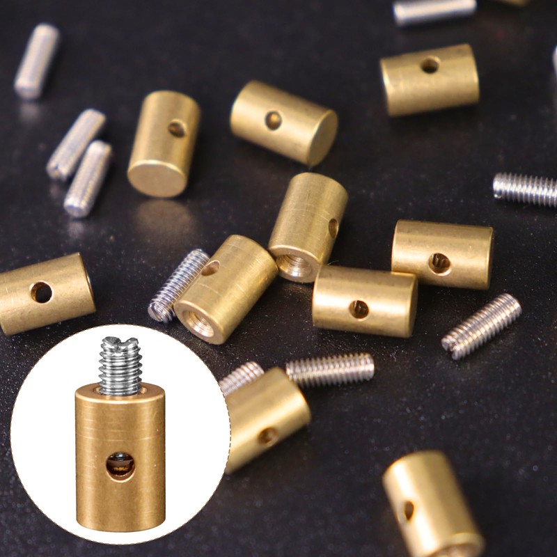 MCSDFN 20PCS Solderless Cable Nipples Universal 6mm Throttle & Brake