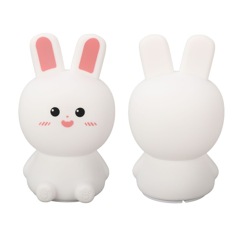 Cute Night Light Tap Control 5 Modes Rechargeable Rabbit Shape