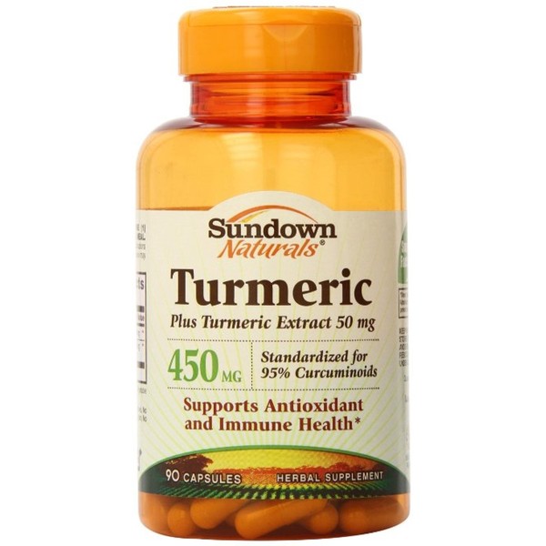 Sundown Naturals Turmeric 450 mg Capsules 90 ea (Pack of 3)