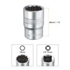 sourcing map 2pcs 1/2" Drive by 18mm 12-Point Shallow Socket