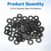uxcell 75Pcs M6 304 Stainless Steel Flat Washers, ID 6mm,
