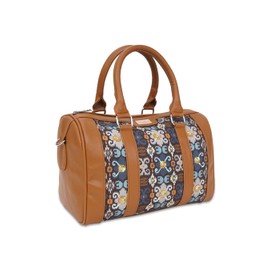 Pinaken Handcrafted Vegan Leather Batik Ikat Designed Duffle Bag