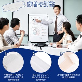 襟汚れ防止テープ 100枚セット 29cm 襟汚れ ホワイト えりよごれ防止テープ 汗取りシート 汚れガードテープ 黄ばみ防止 汗止め 暑さ対策 通気性 男女兼用 (100pcs)