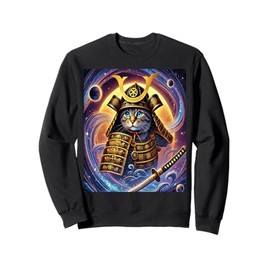 Astral Samurai Cat Guardian of the Celestial Waves Sweatshirt