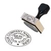 Hubco Traditional Business Stamp Seal with Old-fasioned Wood Handle, 1.6