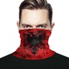 Old Grunge Albania Flag Neck Gator Warmer Windproof Face Cover