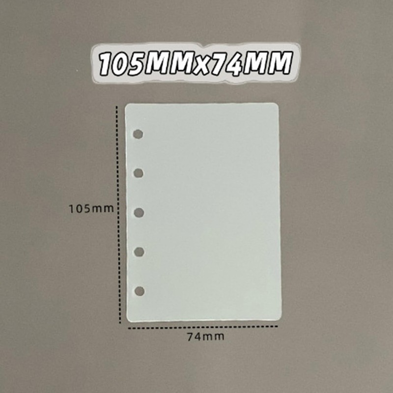 Sticker Notebook, Transparent, M5 Size, Removable, 10 Refills + 2
