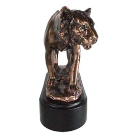 Ebros 8.5" L Realistic Wildlife Bengal Orange Tiger Prowling Sculpture with Trophy Base Indian Jungle Tigers Giant Cats Decorative Electroplated Resin Figurine Animal Collectible Home Decor Accent