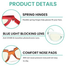 Eyekepper 12-Pack Blue Light Blocking Reading Glasses for Women Half Moon Computer Readers Ladies +1.75