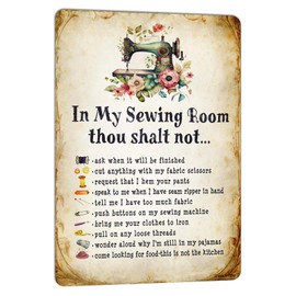 PAIION Sewing Room Decor Sewing Gifts Sewing Decor Poster Quilting supplies Craft Room Decor Home Living House Wall Decor Metal Sign Vintage Tin Sign 8x12 Inch