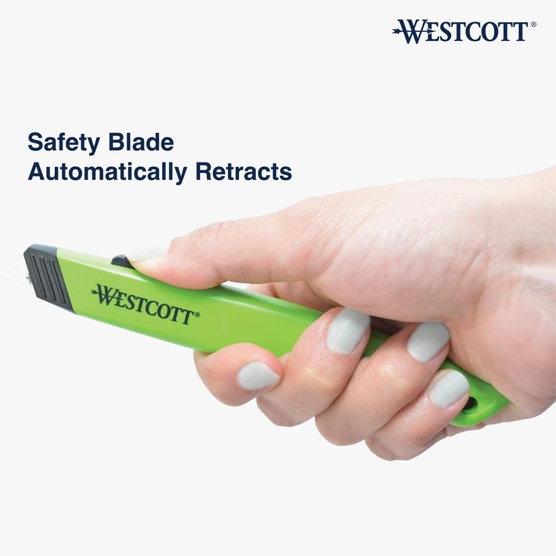 Westcott Box Cutter Safety Ceramic Utility Knife, 3-Pack