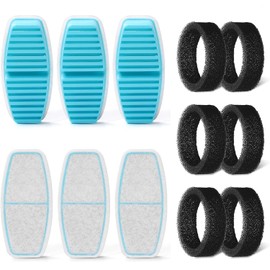 FOFNON Cat Water Fountain Filters: 12 Cat Fountain Replacement Filter for FOFNON Pet Water Fountain - 3 Months Set of Pet Fountains Filter - Including 6 Pieces Filters + 6 Pieces Sponges