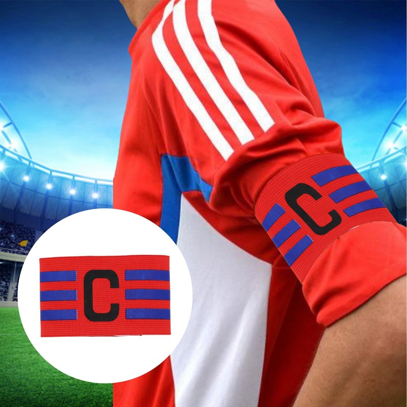 4 Pack Soccer Captain Armband，Adjustable Football Captain Bands for Adults