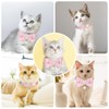 2Pcs Pink Cat Collar, Cute Cat Collar with Pearl, Adjustable