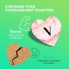 1 x Heart Coaster - Letter V Marble Stone Texture
