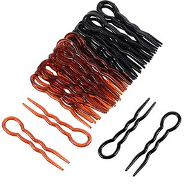 48 piezas de plástico en forma de U horquillas para el pelo estilo señora agarre horquillas de pelo rápido en espiral para mujeres niñas accesorios de