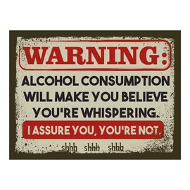 Bang Tidy Clothing Metal Bar Signs Tin Plaque Vintage Style - Ideal Accessories for Home Bar Pub Shed Man Cave Gift - 3 Sizes Warning 2