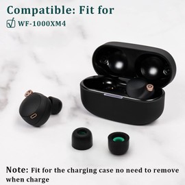 Memory Foam Ear Buds Ohrstöpsel für Sony WF-1000XM4 Ohrstöpsel Ersatz Sony AR Piece Foam Tips fürWF-1000XM4 WF-1000XM5 Fit Charging Case Größe M (3 Paare)