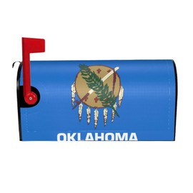 Oklahoma State Flag Print Magnetic Mailbox Cover,Mailbox Decorations for Outside,Christmas Mailbox