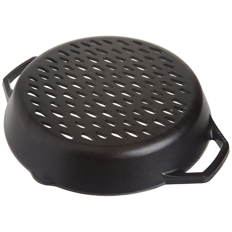 Lodge 12" Cast Iron Dual Handle Grill Basket
