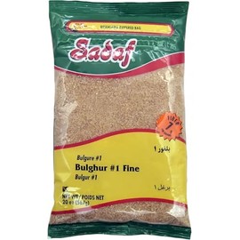 Sadaf Bulghur #1 Fine - Bulgur Wheat for Cooking and Food Flavoring - Middle Eastern Cuisine - Kosher - 20 Oz Resealable Bag